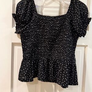 Sugarlips Black and White Polka Dot Top